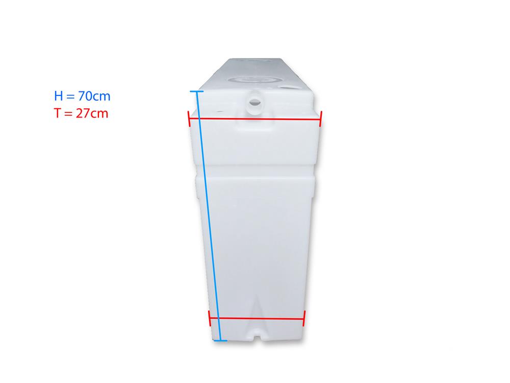 Frischwasser Radkasten 100 l mit Ablassventil, Tauchpumpe 1,1bar, Rückschlagventil, Schläuche, Edelstahlschellen, Frischwasserwinkelanschluss rot, Belüftungseckwinkelanschluss blau, alles montiert Frischwasser Radkasten 100 l mit Ablassventil, Tauchpumpe 1,1bar, Rückschlagventil, Schläuche, Edelstahlschellen, Frischwasserwinkelanschluss rot, Belüftungseckwinkelanschluss blau, alles montiert