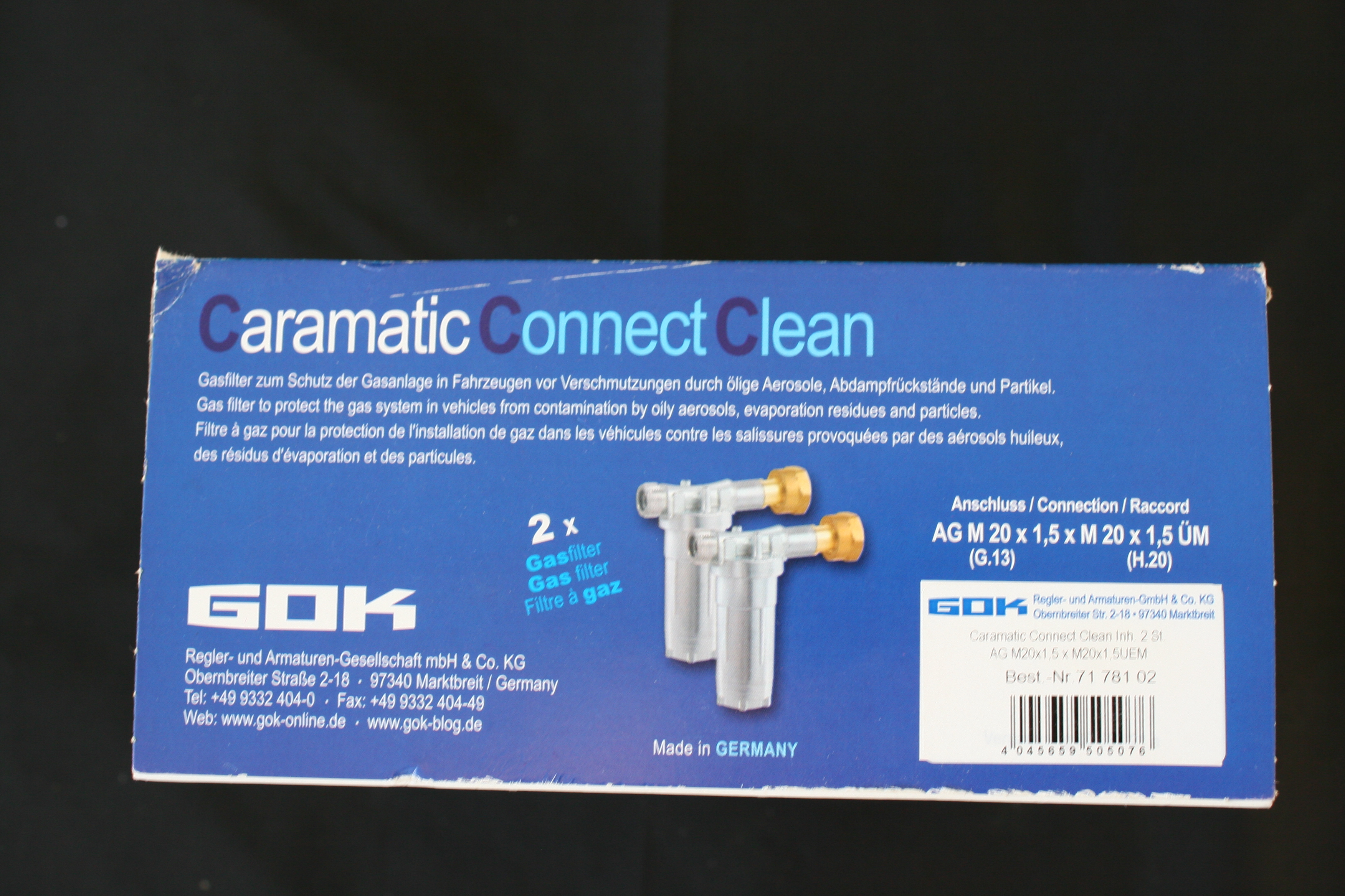 GOK Gasfilter Caramatic ConnectClean, 2Stück