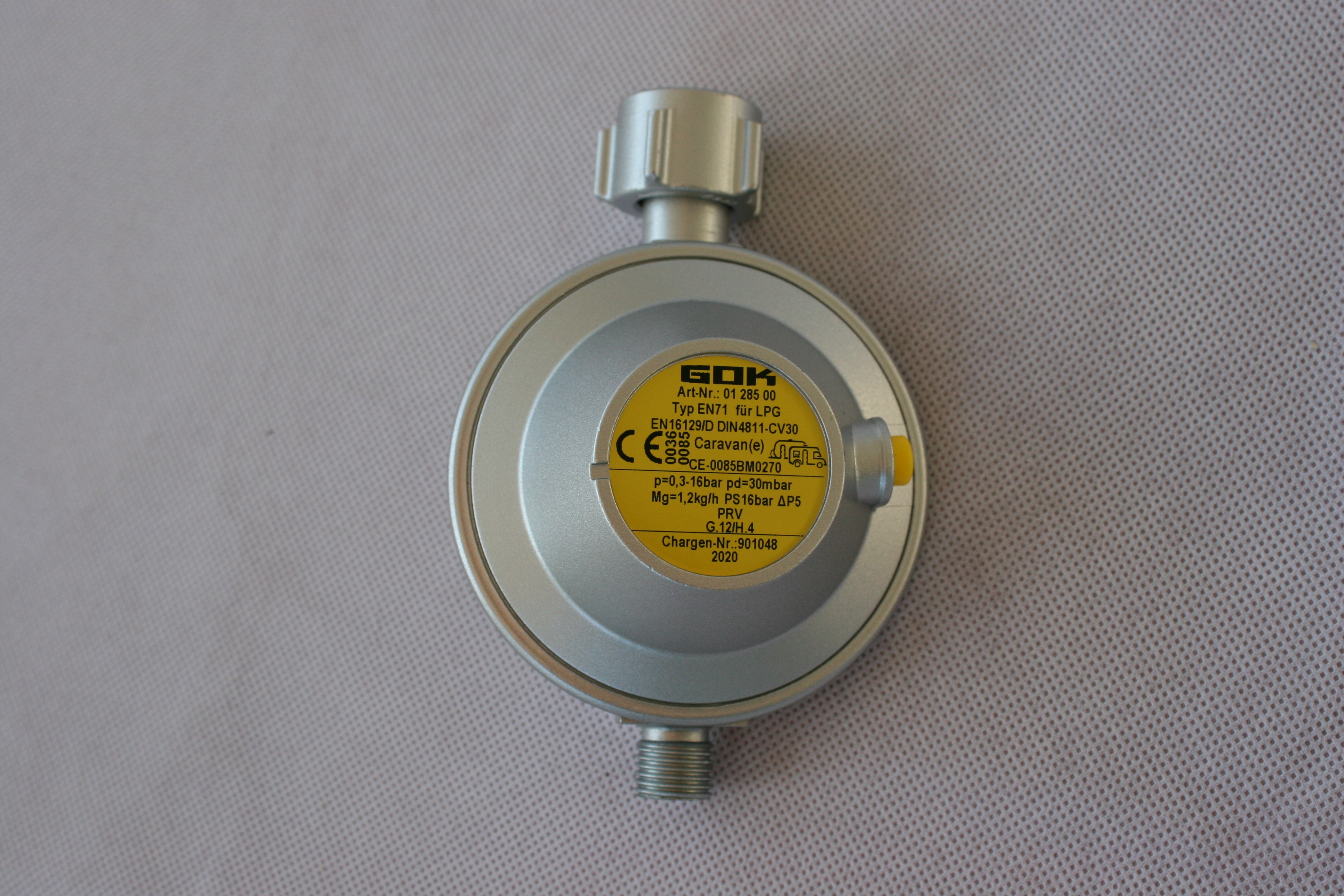 GOK Caravanregler 30 mbar 1,2 kg,h