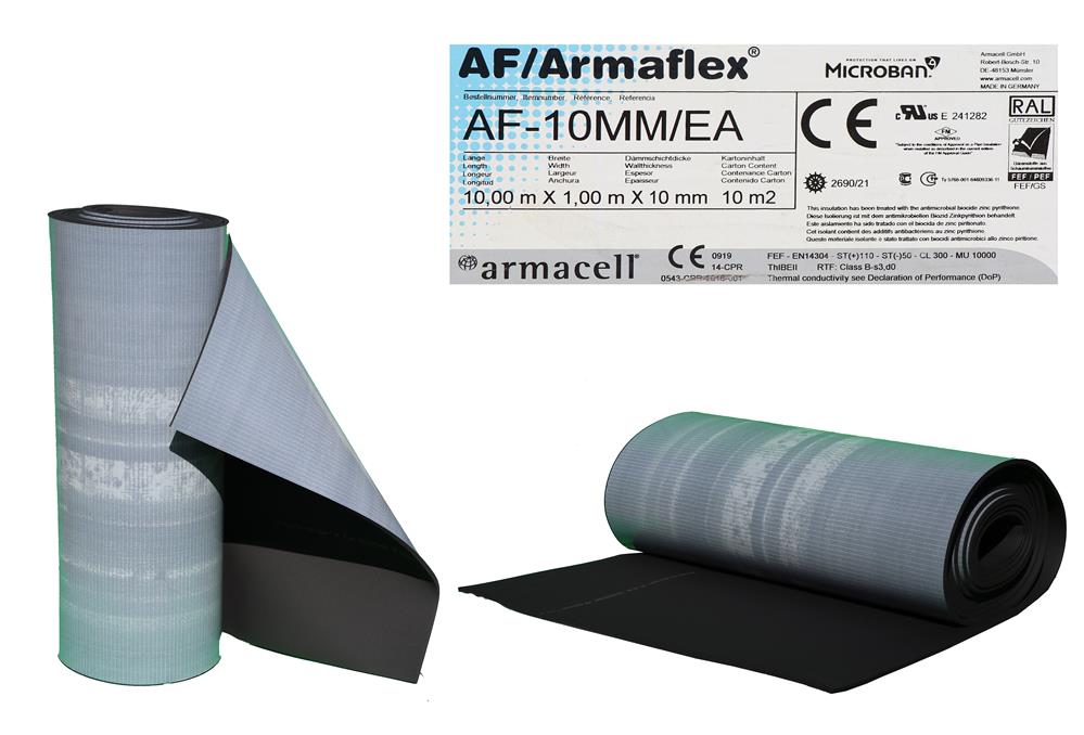 Armaflex AF 10mm 10m Rolle (m² 13,50) Dämmmaterial Selbstklebend